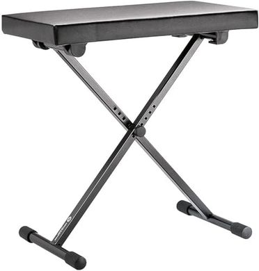 König & Meyer Adjustable Keyboard Bench: Wide, Padded, Folding, Black
