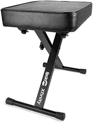 RockJam KB100 Adjustable Padded Keyboard Bench (Black)
