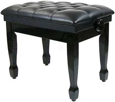 Black Genuine Leather Piano Bench XHJ-1G
