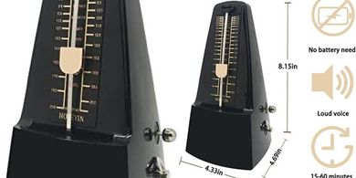 Black Universal Mechanical Metronome for Musicians
