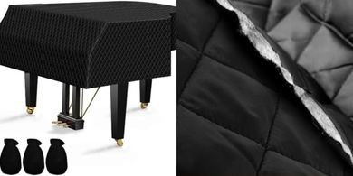 Thickened, waterproof piano cover with soft cotton lining.
