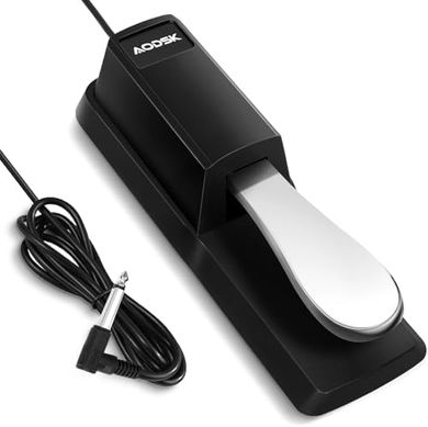 Aodsk Piano Sustain Pedal with Polarity Switch & Anti-Slip Base
