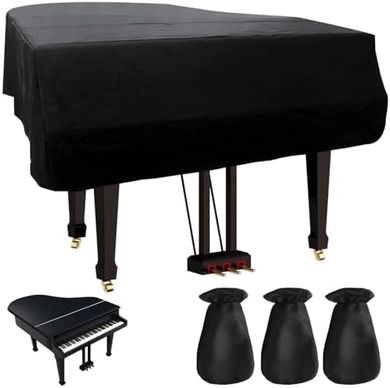 Waterproof Leather Piano Cover with Velvet Lining (63x60x17")
