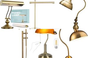 Brass Piano Lamp