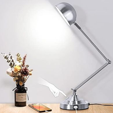 Adjustable LED Desk Lamp with USB & 3 Color Modes
