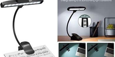 Kootek Clip-on Piano Light: Adjustable Brightness, Rechargeable
