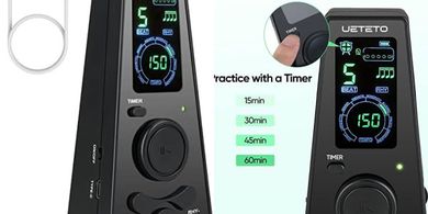 Ueteto Digital Metronome: Vocal Count, One-Touch, Color Display
