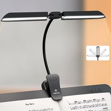 Vekkia Portable LED Music Stand Light: Rechargeable, Bright, 5 Brightness/3 Color Temps
