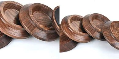 Black Walnut Piano Caster Cups: Non-Slip, Soundproof
