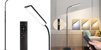 Dimunt LED Floor Lamp: Adjustable Brightness & Color, Remote/Touch Control, Timer
