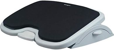 SmartFit Adjustable Under-Desk Footrest (Memory Foam, White/Black)
